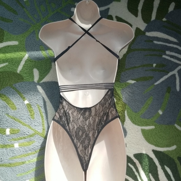 Shinestar black lace bodysuit shaper S - Picture 4 of 4